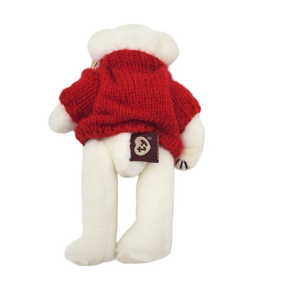 Ty Beanie the Attic Treasures Collection Nicholas 1993 Bear White Red Sweater 8" - Picture 8 of 8
